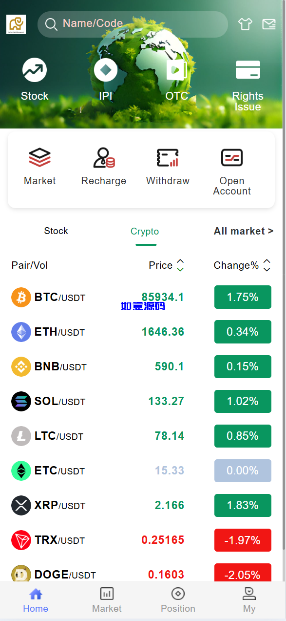 多语言综合交易所股票源码/合约/otc - 如意源码网_精品源码网站-如意源码网_精品源码网站